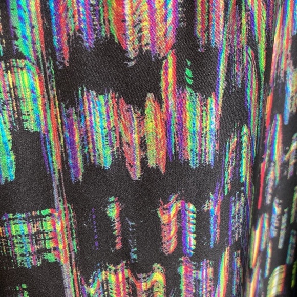 GILES Cinq a Sept SILK Dress Sz 40 US 4 Psychedelic Iridescent Maximalist Luxury - Picture 10 of 16